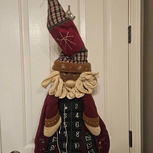 Fabric Handmade Christmas Advent Calendar 38" X 17"